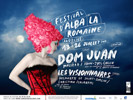 Affiche du spectacle Dom Juan pour le festival d'Alba La Romaine (07) en collaboration avec les graphistes de Brest Brest Brest (Crest, 26).